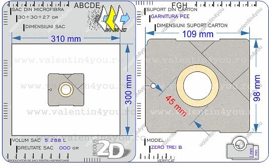 Detalii Sac pentru aspirator - Model 03b