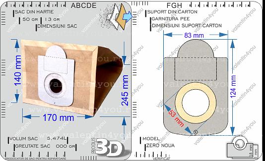 Detalii Sac pentru aspirator - Model 09