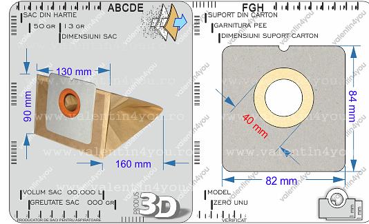 Detalii Sac pentru aspirator - Model 17