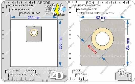 Detalii Sac pentru aspirator - Model 17b