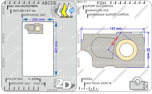 Detalii Sac pentru aspirator - Model 190b