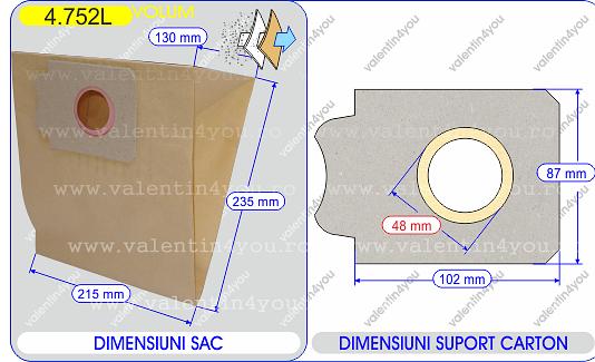 Detalii Sac pentru aspirator - Model 23
