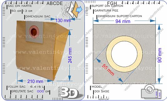 Detalii Sac pentru aspirator - Model 26