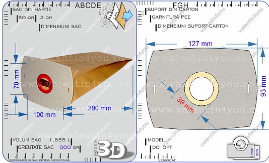 Detalii Sac pentru aspirator - Model 28