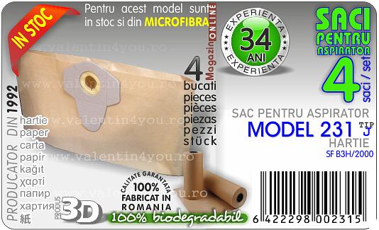Sac pentru aspirator - Model 231